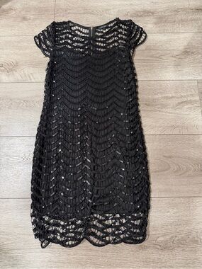 Papermoon Black Scalloped Lace Midi Dress